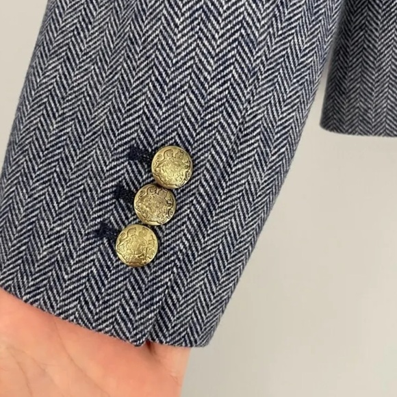 New Herringbone wool-blend schoolboy‎ blazer - Picture 4 of 8
